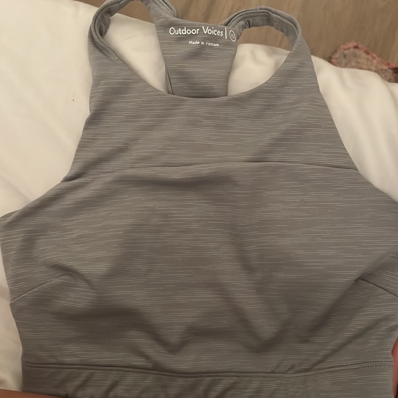 Outdoor Voices TechSweat crop top in grey sz XS - Picture 5 of 9